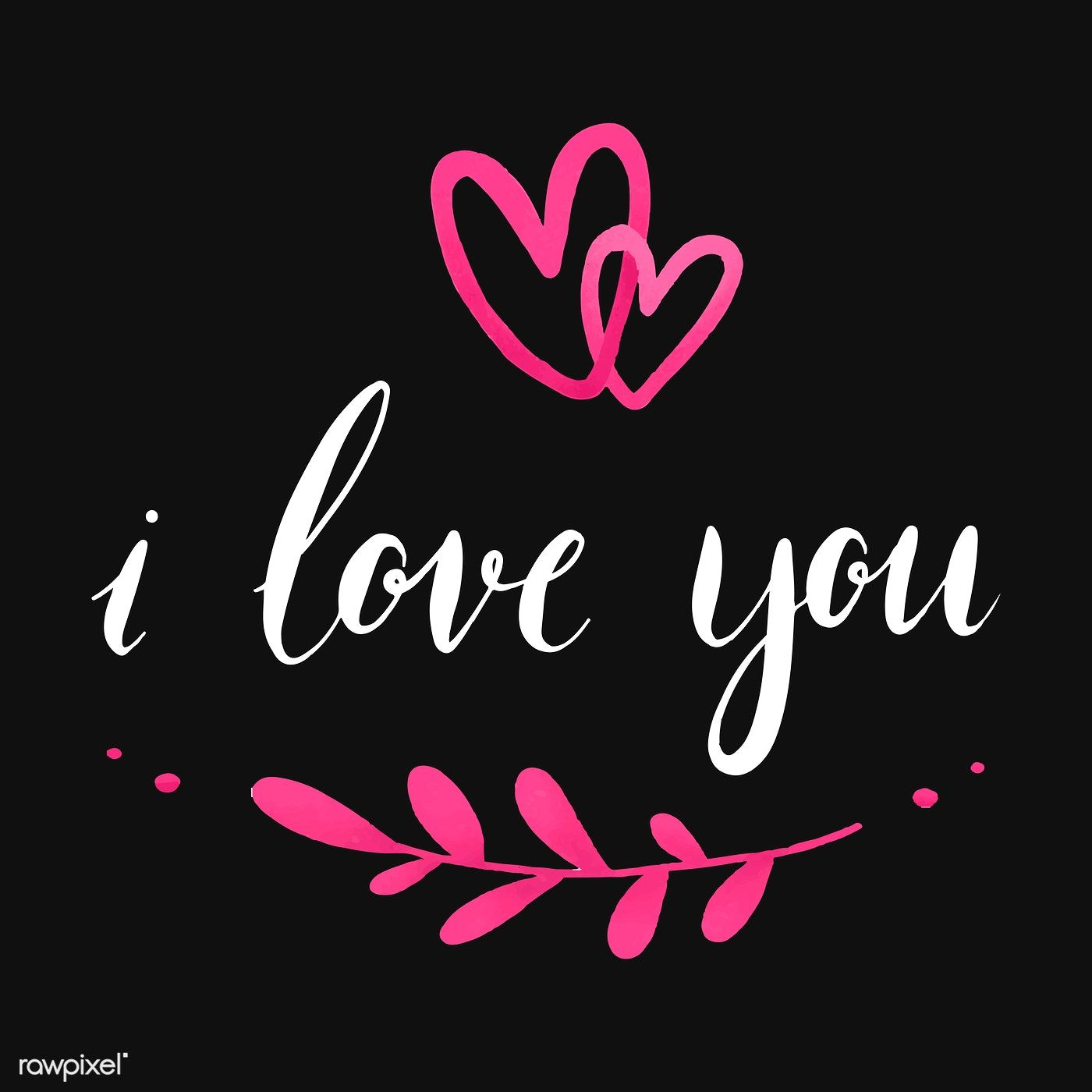 I Love You Typography Vector Free Image 1400x1400 I Love You Typography Vector Free Image