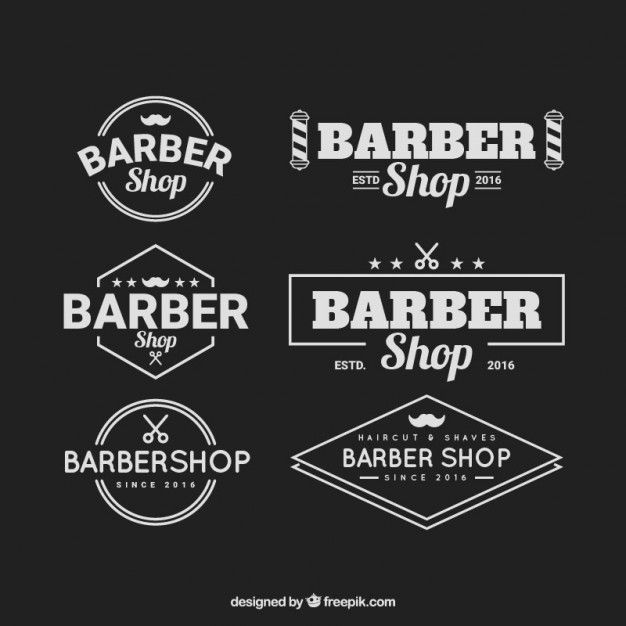 Barber Shop Logos With Vintage Typography Vector Free Download 626x626 Barber Shop Logos With Vintage Typography Vector Free Download