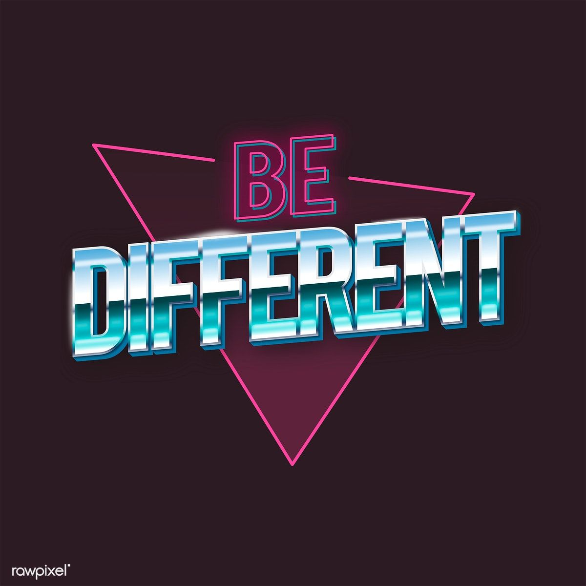 Be Different Typography Vector Free Image 1200x1200 Be Different Typography Vector Free Image