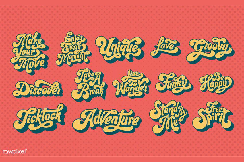 Typography Design Vector at Vectorified.com | Collection of Typography ...