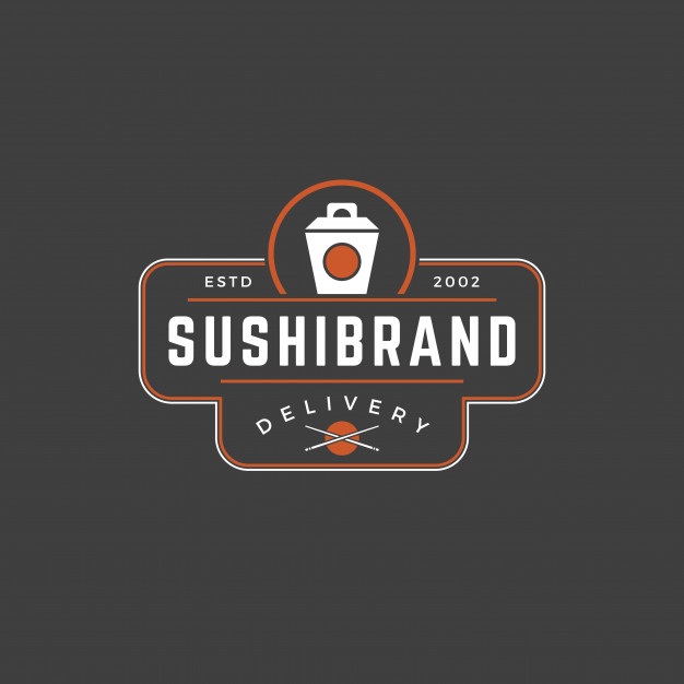 Sushi Shop Logo Template Japanese Noodle Box Silhouette With Retro 626x626 Sushi Shop Logo Template Japanese Noodle Box Silhouette With Retro