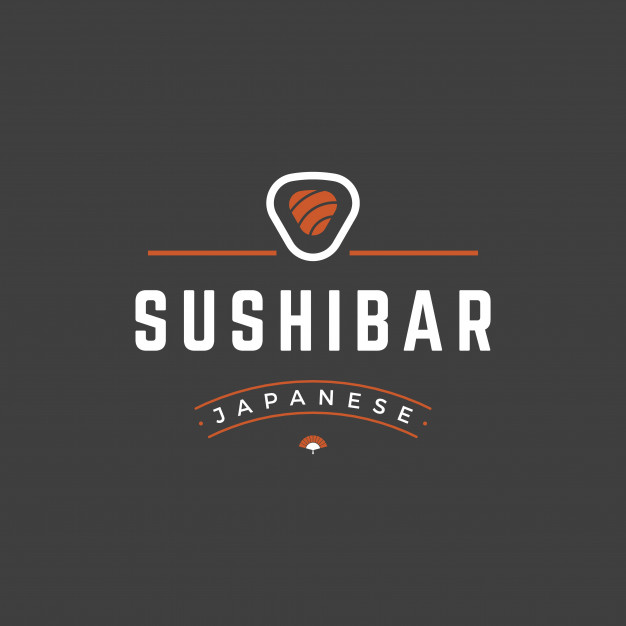 Sushi Shop Logo Template Salmon Roll Silhouette With Retro 626x626 Sushi Shop Logo Template Salmon Roll Silhouette With Retro