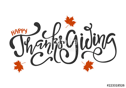Vector Illustration Happy Thanksgiving Day Typography Vector 500x350 Vector Illustration Happy Thanksgiving Day Typography Vector