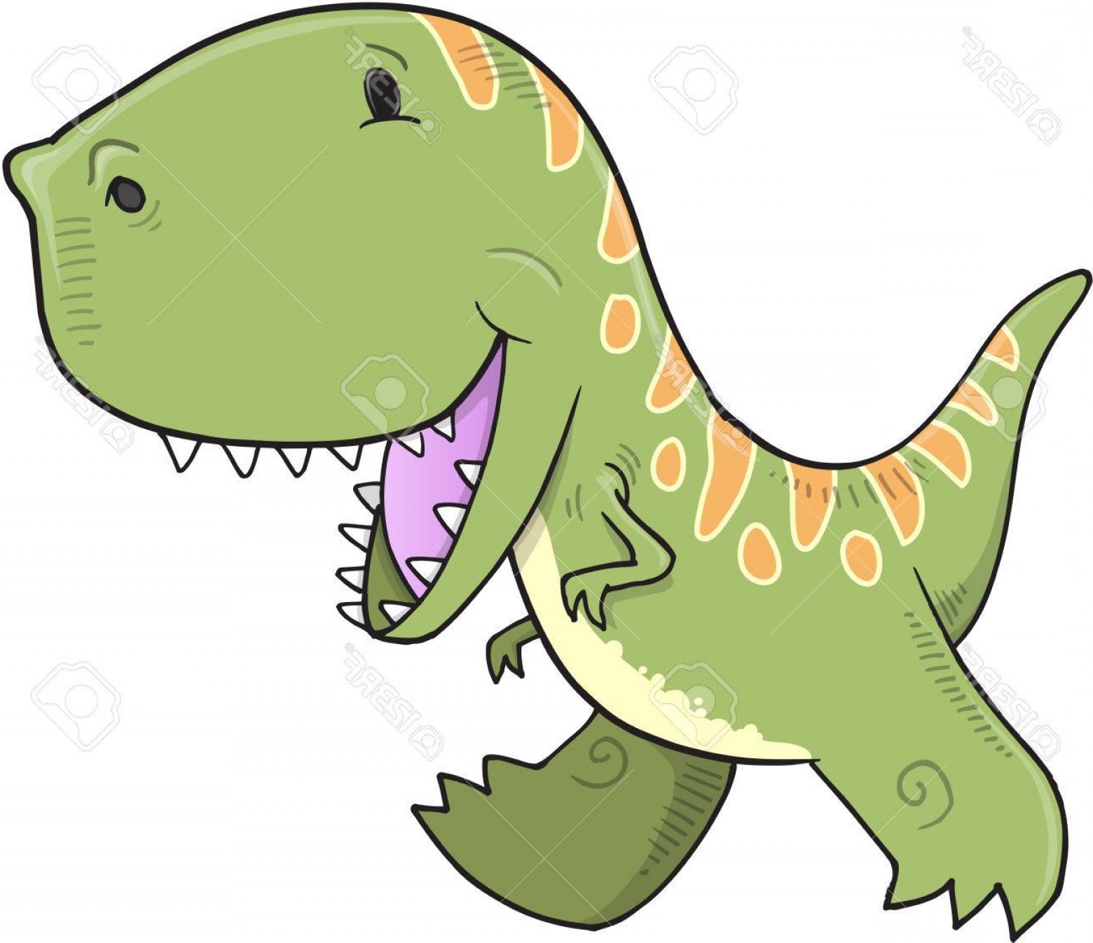 1560x1347 Photostock Vector Cute Tyrannosaurus Dinosaur Vector Illustration