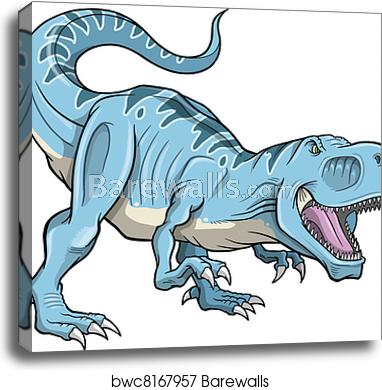 382x390 Tyrannosaurus Dinosaur Vector, Canvas Print Barewalls Posters