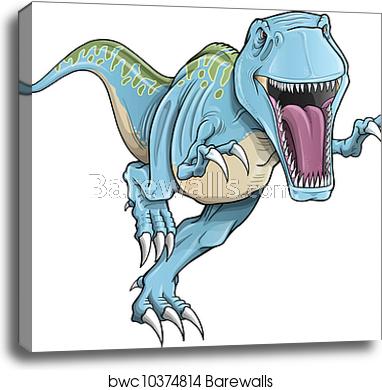 382x390 Tyrannosaurus Rex Dinosaur Vector Canvas Print Barewalls