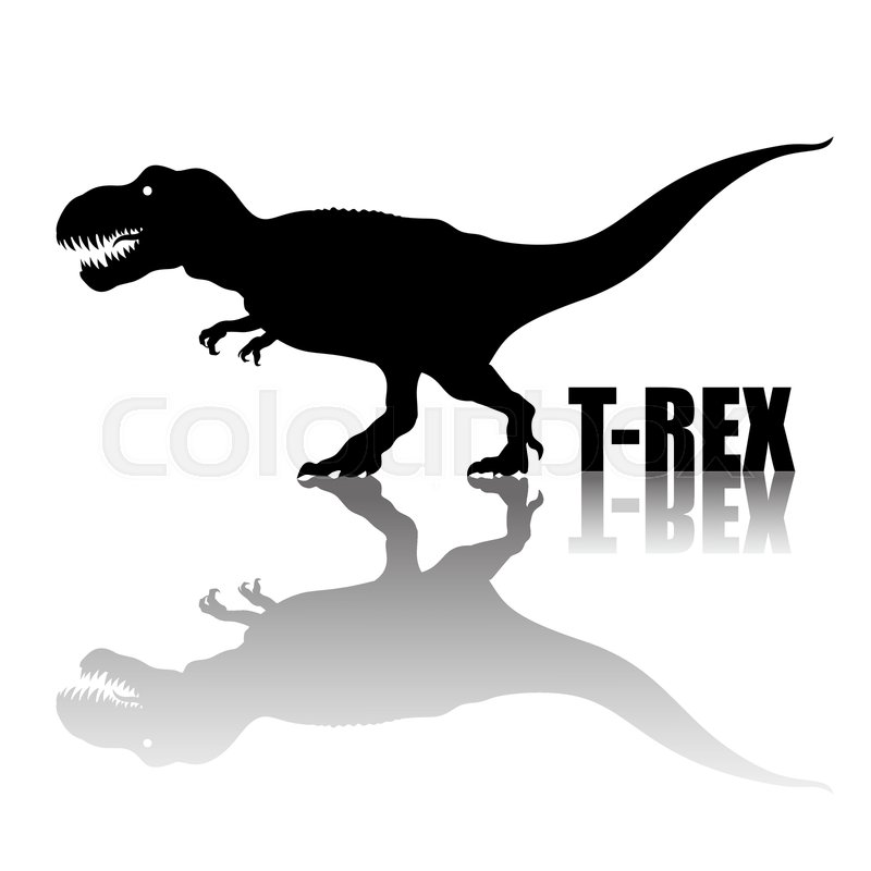 800x800 Tyrannosaurus Rex Silhouette With Stock Vector Colourbox
