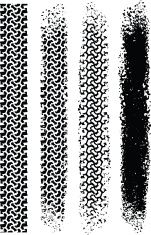 151x235 Offroad Tire Tread Set Vector Art Illustration Vector Wheels