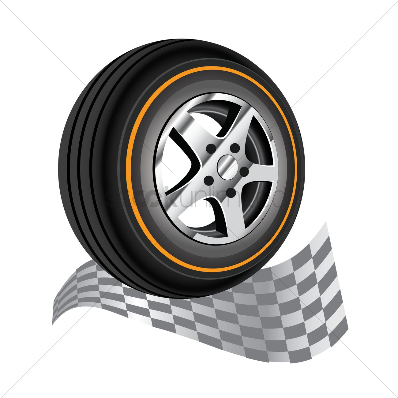 Tyre Vector Image 1300x1300 Tyre Vector Image