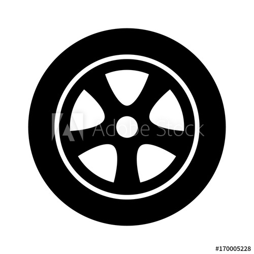 Car, Vehicle Or Automobile Tire Alloy Wheel With Rim Flat Vector 500x500 Car, Vehicle Or Automobile Tire Alloy Wheel With Rim Flat Vector