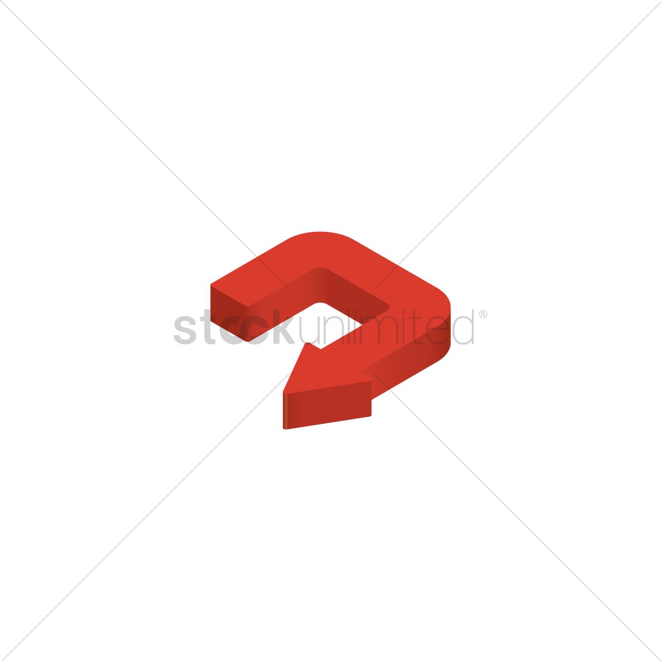 1300x1300 U Turn Arrow Vector Image