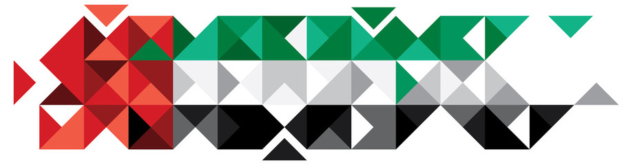 909x240 Abstract Uae Flag, Emirates Colors