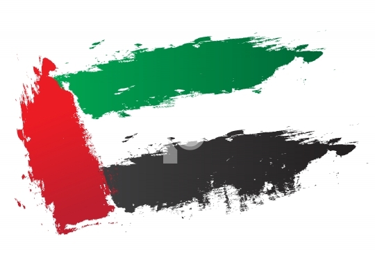 540x381 Uae Flag Vector Brush Strokes
