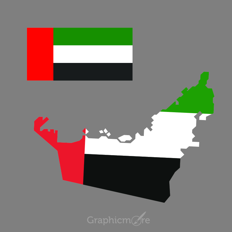 800x800 Uae Flag And Map Design Free Vector Download