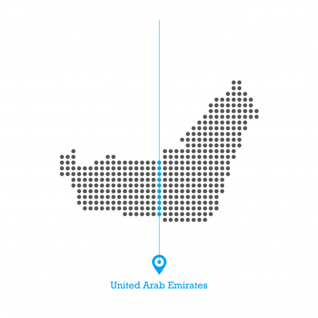 626x626 Uae Doted Map Design Vector Vector Premium Download