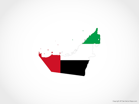 460x345 Vector Map Of United Arab Emirates