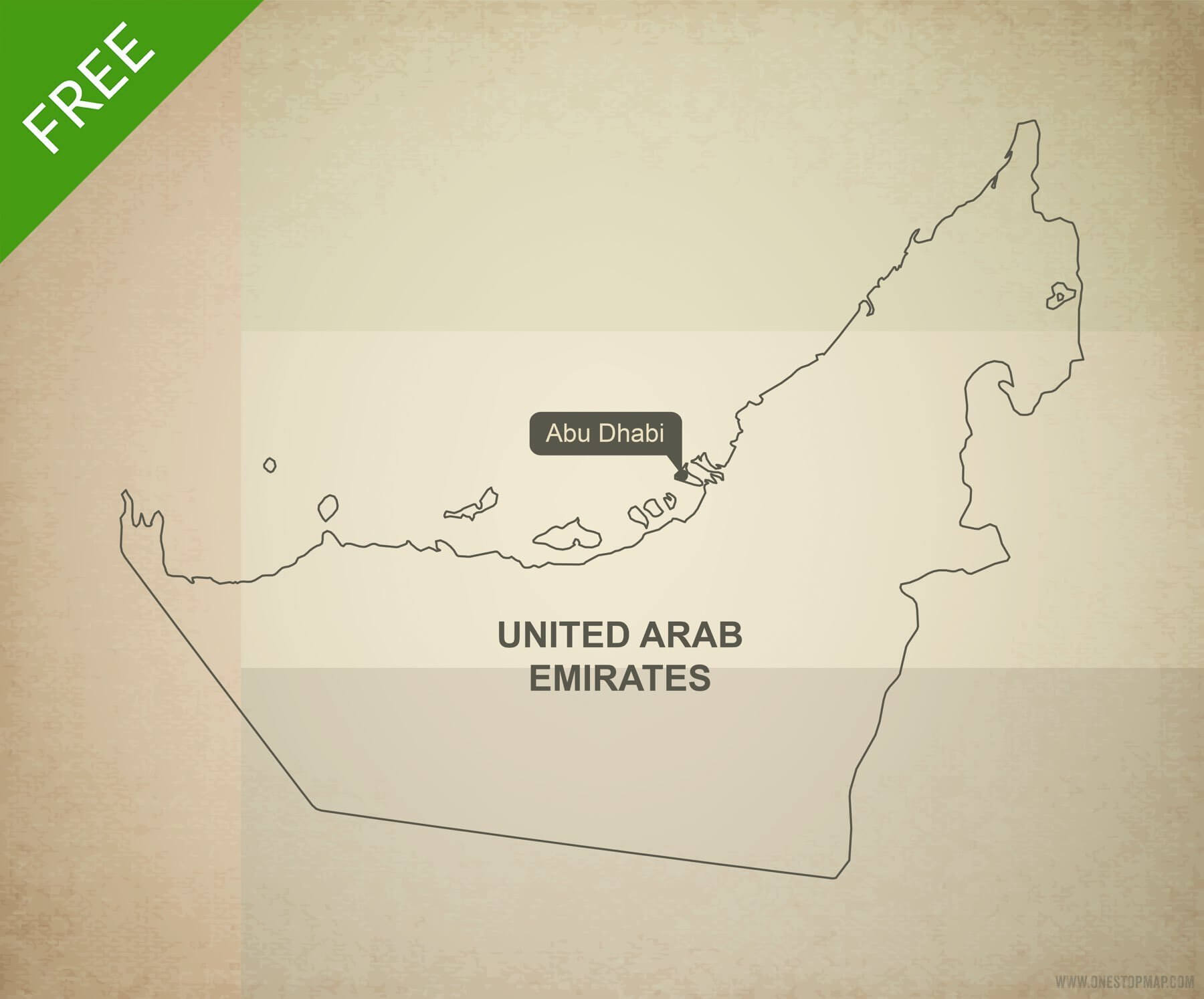 1800x1494 Free Vector Map Of United Arab Emirates One Stop Map