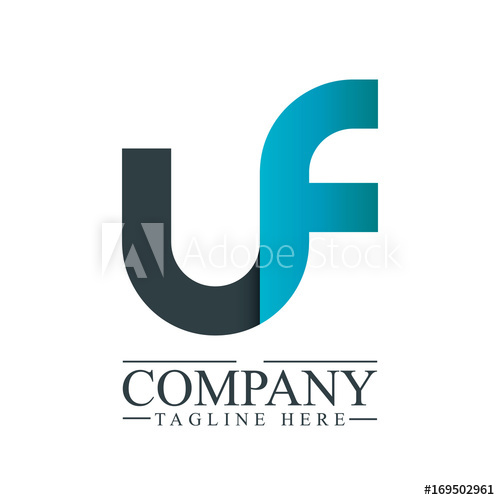 500x500 Initial Letter Uf Linked Design Logo