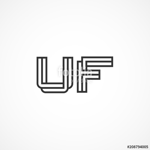 500x500 Initial Letter Uf Logo Vector Design Stock Image And Royalty Free