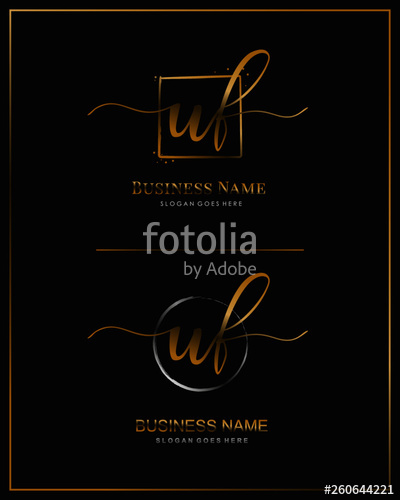 400x500 Initial U F Uf Handwriting Logo Vector Letter Handwritten Logo