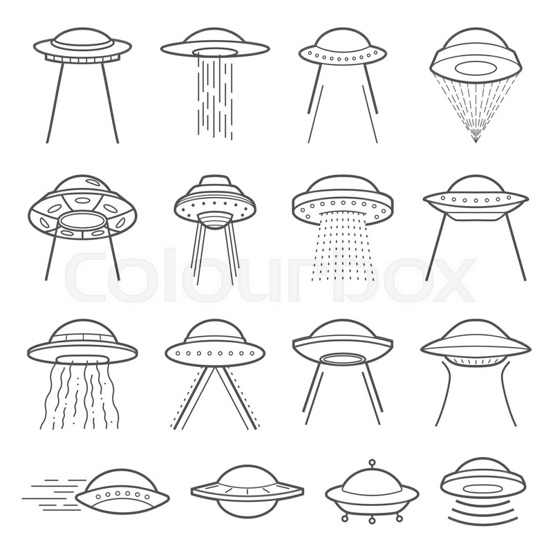 800x800 Ufo Logo Vector Elements Mystical Stock Vector Colourbox