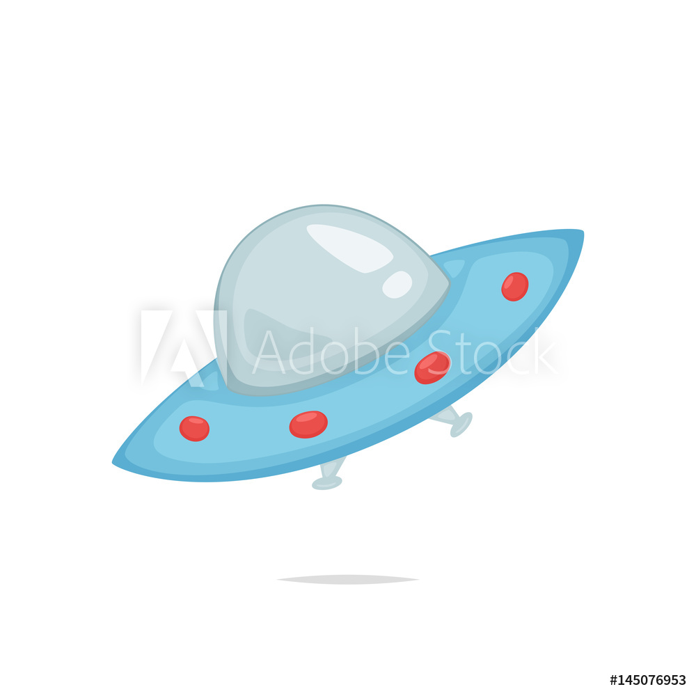 1000x1000 Fotografie, Obraz Cartoon Ufo Vector Posters Cz