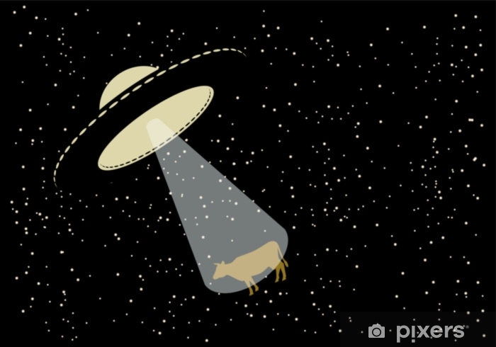700x490 Ufo Vector Illustration Space Background With Space Ship Wall