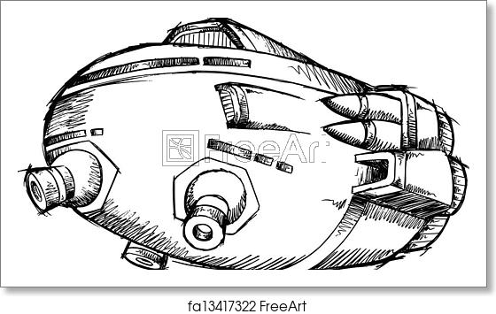 560x355 Free Art Print Of Spaceship Ufo Sketch Vector Art Freeart