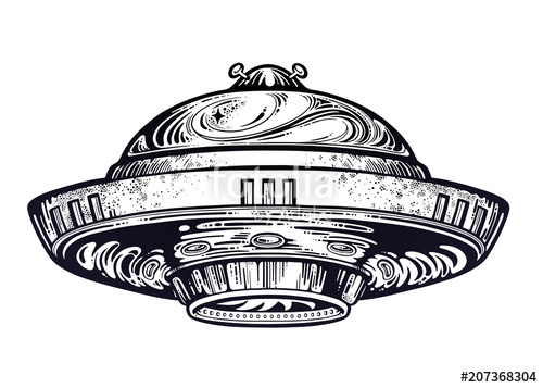 500x357 Space Ship Ufo Vector Isolated Illustration Stock Image