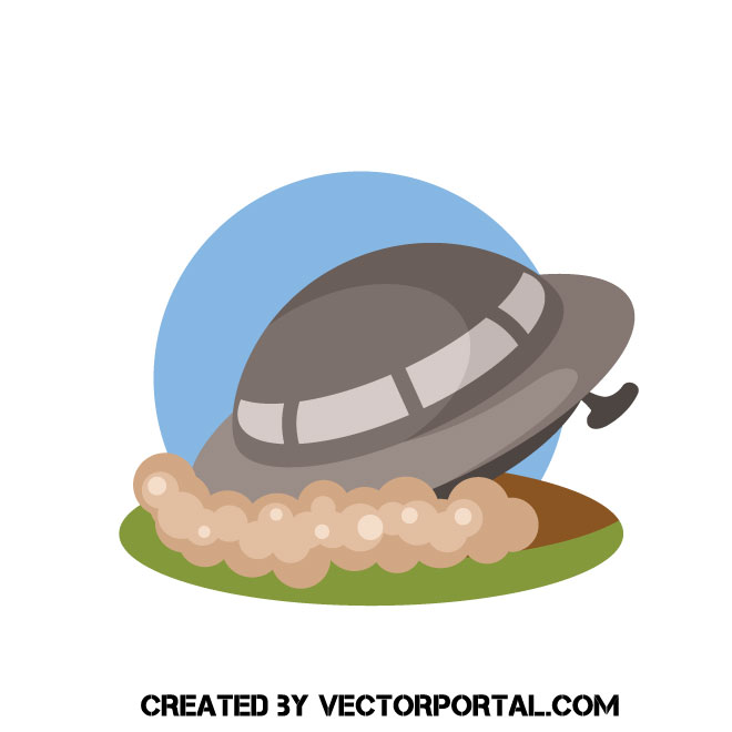 660x660 Fallen Ufo Vector Graphic