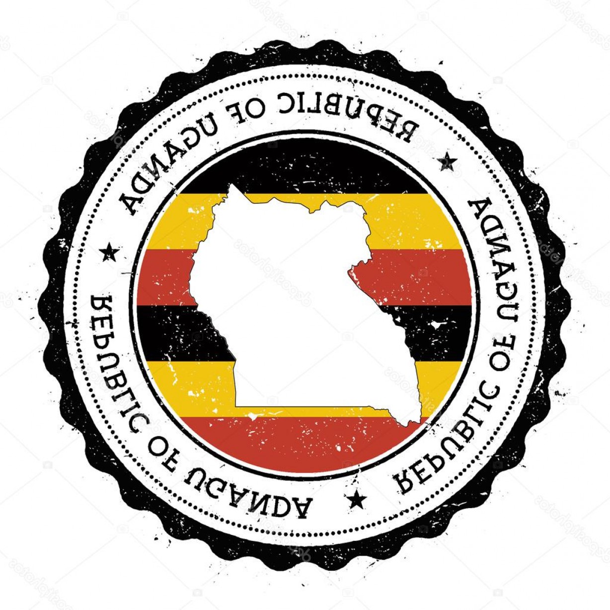 1228x1228 Stock Illustration Uganda Map And Flag In Soidergi