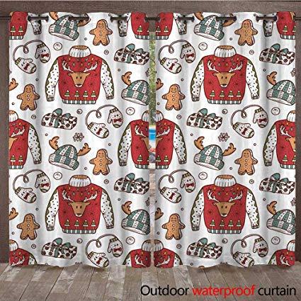 425x425 Outdoor Ultraviolet Protective Curtains Doodle Ugly