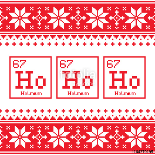 500x500 Geek Christmas Seamless Pattern, Ho Ho Ho Chemistry Periodic Table