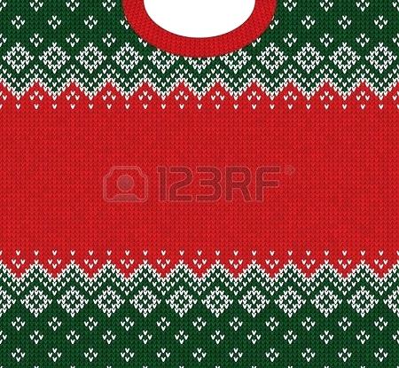 450x415 Ugly Sweater Merry And Happy New Year Greeting Card Frame Border