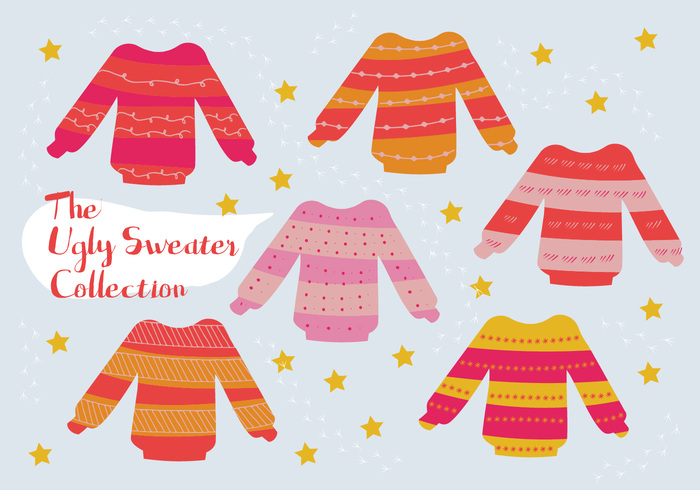 700x490 Free Set Of Ugly Sweater Vector Background