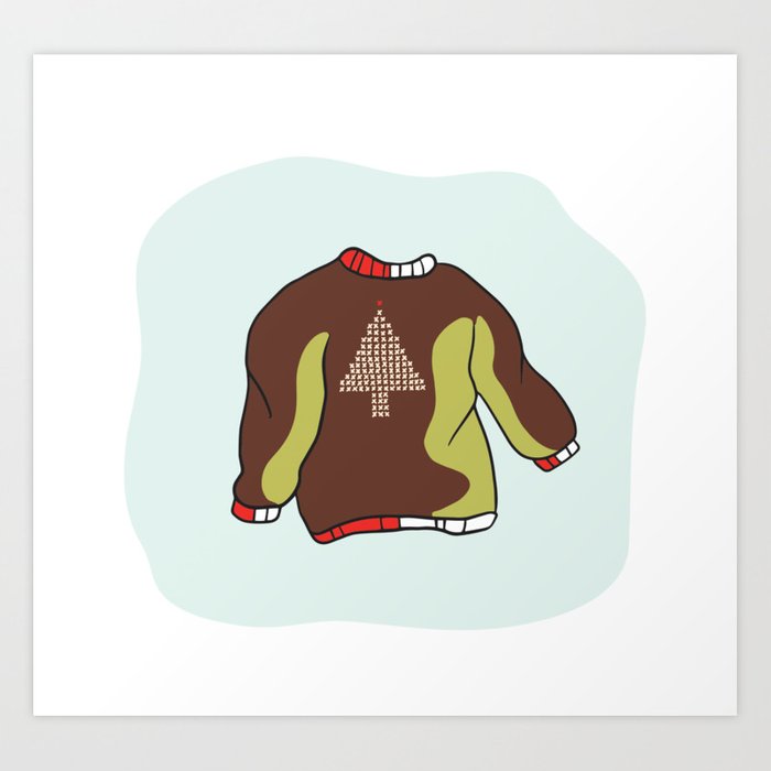 700x700 Nordic Christmas Jumper Vector Clipart Hand Drawn Embroidered