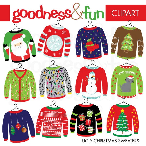 600x600 Buy Get Free Ugly Christmas Sweater Christmas Clipart Etsy