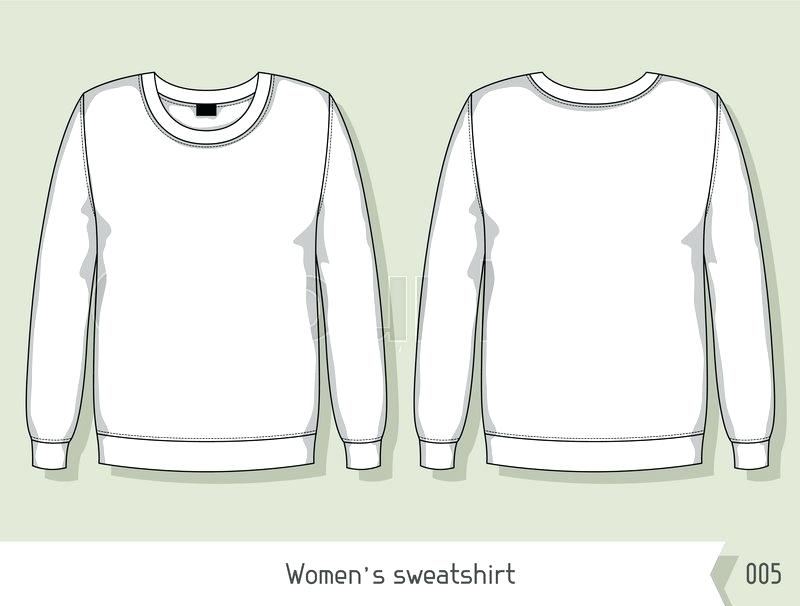 800x606 Women Sweatshirt Template For Design Stock Vector Ugly Sweater