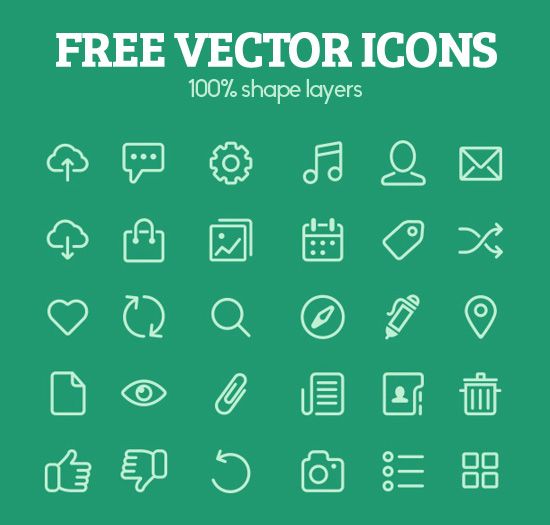 550x525 Free Flat Vector Icons For Ui Design Icons Flat Design