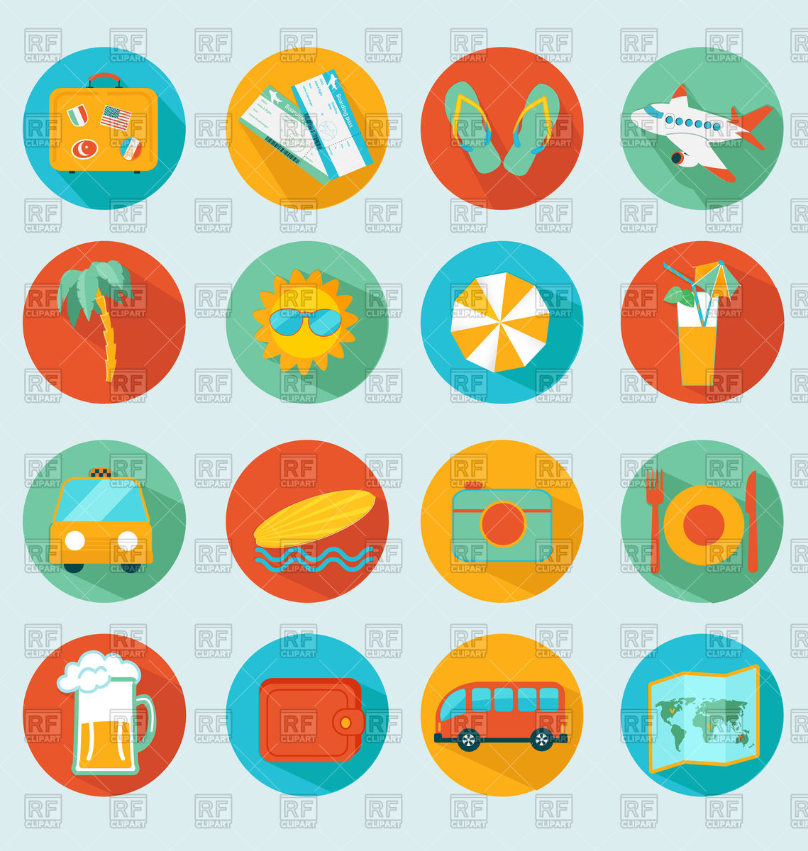 1139x1200 Travel Mobile Ui Applications Flat Icons Set Vector Image
