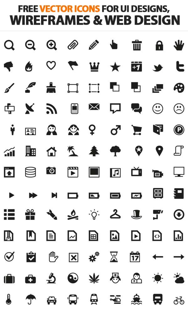 600x988 Free Vector Icons For Ui, Wireframes Web Design Icons Web