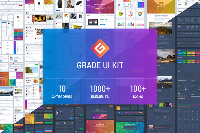 696x463 Download Grade Ui Kit + Bonus Vector Icons