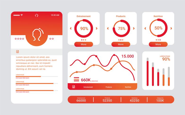 782x490 Charts Ui Kit Vector