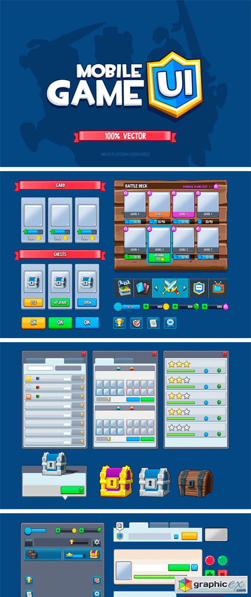 500x1190 Mobile Game Ui Vector Free Download Vector Stock Image