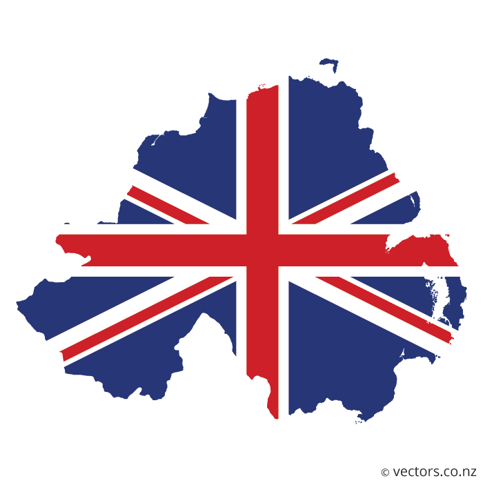 700x700 Uk Flag Vector Map Of Northern Ireland Gat In Flag