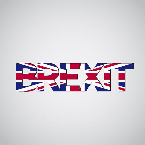 490x490 Brexit Text With Uk Flag, Vector