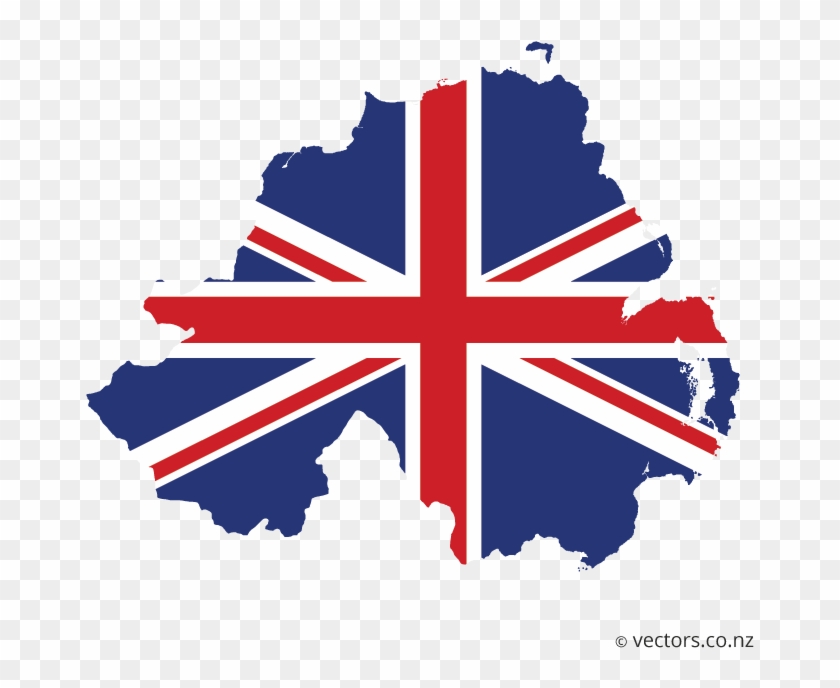 840x688 Uk Flag Vector Map Of Northern Ireland