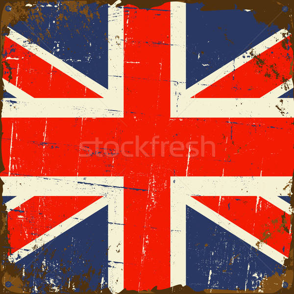 600x600 Vintage Uk Flag Vector Illustration Iveta Angelova