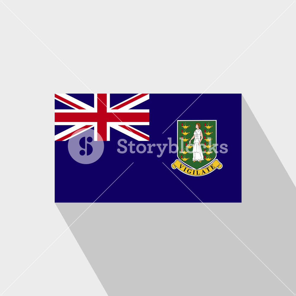 1000x1000 Virgin Islands Uk Flag Long Shadow Design Vector Royalty Free