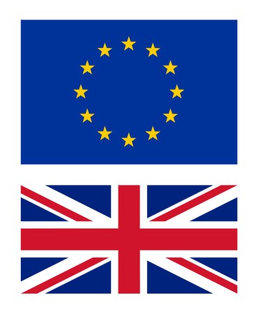 370x450 Eu And Uk Flags Vector Illustration Royalty Free Vector Graphics